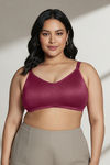 Zivame True Curve Jacquard Lightly Lined Non Wired Full Coverage Minimiser Bra - Red Plum — thumbnail 3